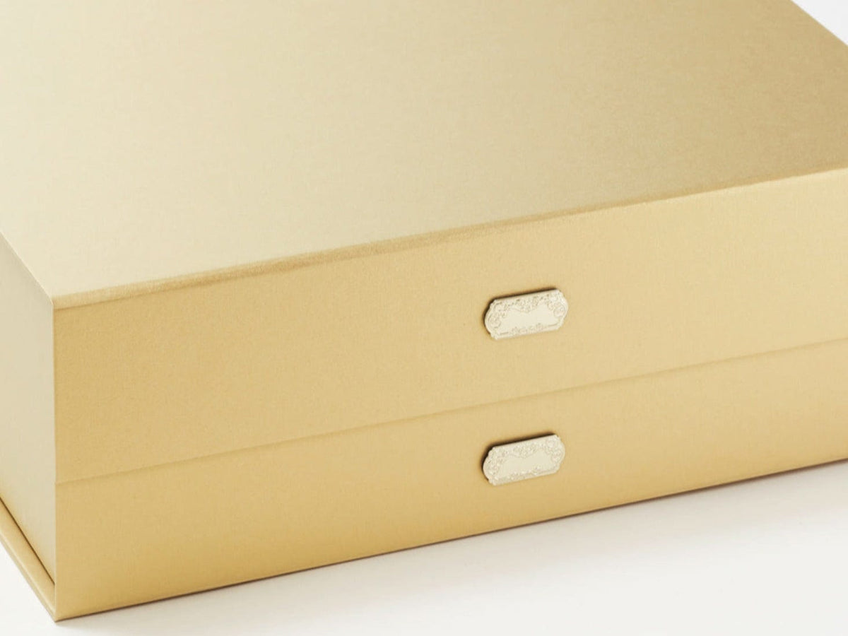 Gold Slot Decal Labels Featured on Gold Gift Box