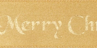 Gold Recycled Satin Merry Christmas Ribbon From Foldabox