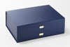 Gold Slot Decal Labels Featured on Navy A4 Deep Gift Box