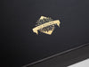 Black Gift Box with Custom Printed Gold Foil Logo from Foldabox UK