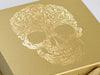 Gold Foil Skull Design on Gold Gift Box from Foldabox