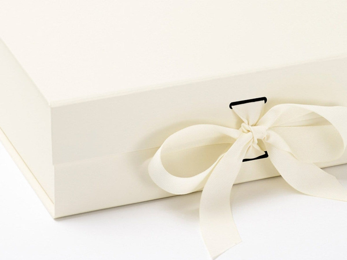Large Ivory Gift Box with changeable ribbon detail