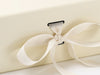 Ivory A5 Deep snap shut gift box with slot and ribbon detail