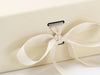 Ivory A5 Deep Slot Gift Box with changeable ribbon detail