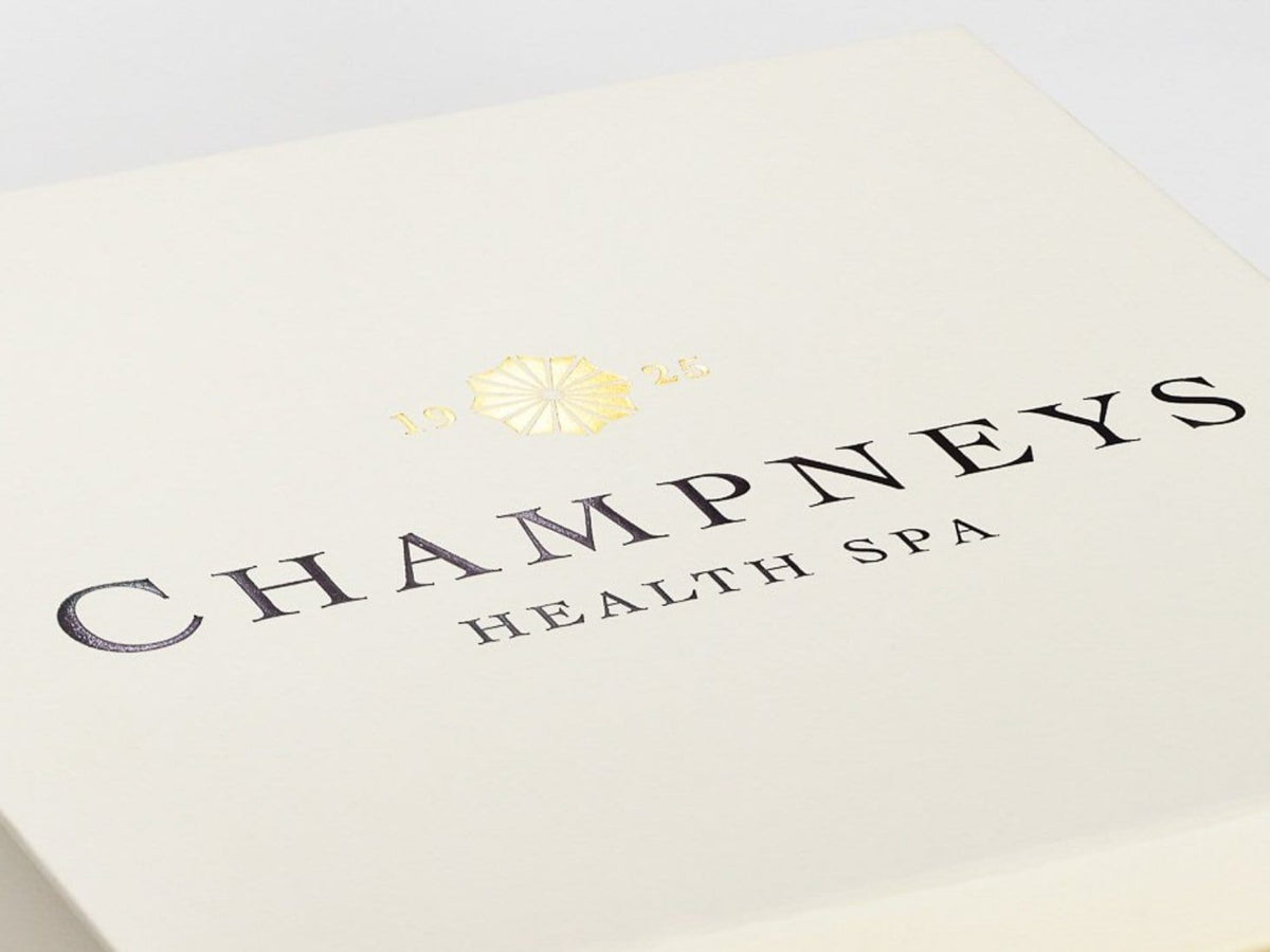 Ivory A5 Deep with Custom 2 Colour Foil Logo