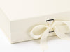 Large Ivory Gift Box with changeable ribbon sample detail