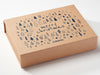 Natural Kraft Gift Box with Custom Screen Printed Design