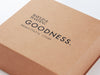 Example of Custom Black Screen Printed Logo Onto Natural Kraft Gift Box