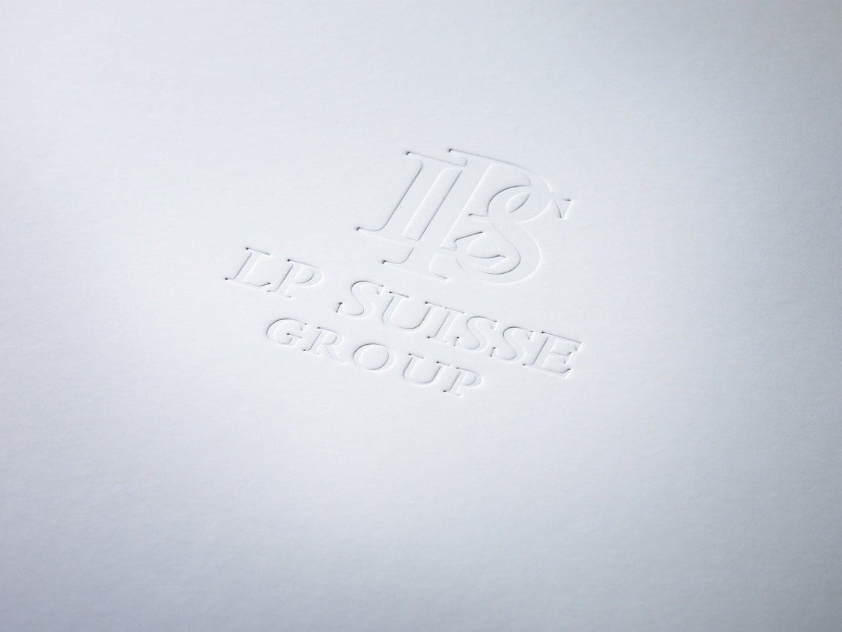 White Gift Box Featuring Custom Debossed Logo Design