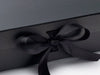 Large Black Gift Box with Changeable ribbon detail from Foldabox