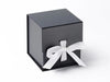 Black Large Cube Gift Box featured with White Ribbon from Foldabox UK