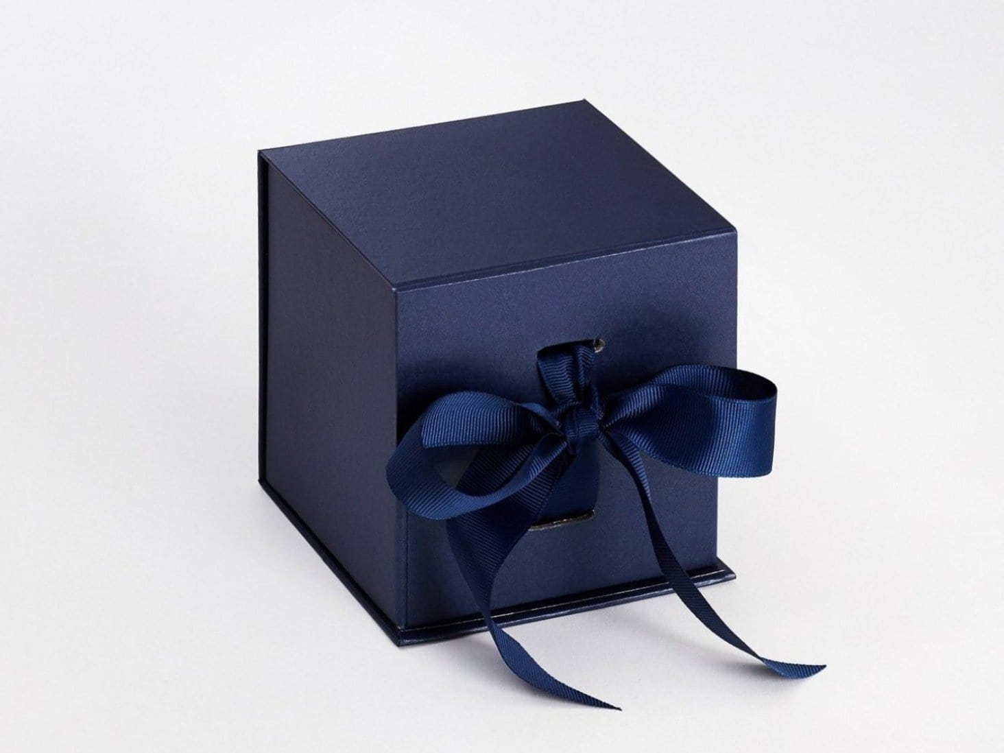 Navy Blue Large Cube Folding Gift Box Ideal Candle Packaging