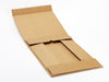 Natural Kraft Large Folding Gift Box With Inner Flaps to Secure Assembled