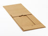 Large Natural Kraft Folding Gift Box Open Flat from Foldabox