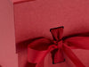 Large Red Cube Slot Gift Box changeable ribbon detail
