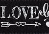 Love Laugh and Happily Ever After Chalkboard Printed Ribbon