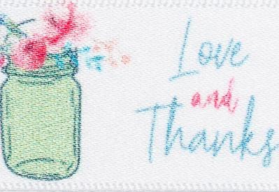 Love and Thanks Gift Box Ribbon