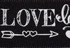 Love Laugh and Happily Ever After Chalkboard Printed Ribbon