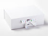 Love and Thanks Printed Ribbon Featured on White Gift Box