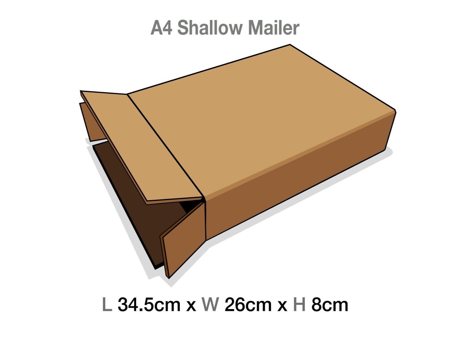 A4 Shallow Gift Box Protective Corrugated Mailing Carton Sample