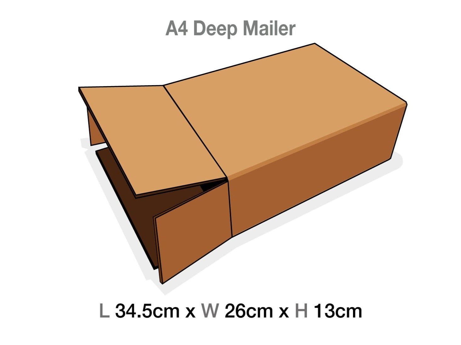 A4 Deep Gift Box Protective Corrugated Mailing Carton Sample