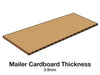 Corrugated Board thickness for Mailing carton sample