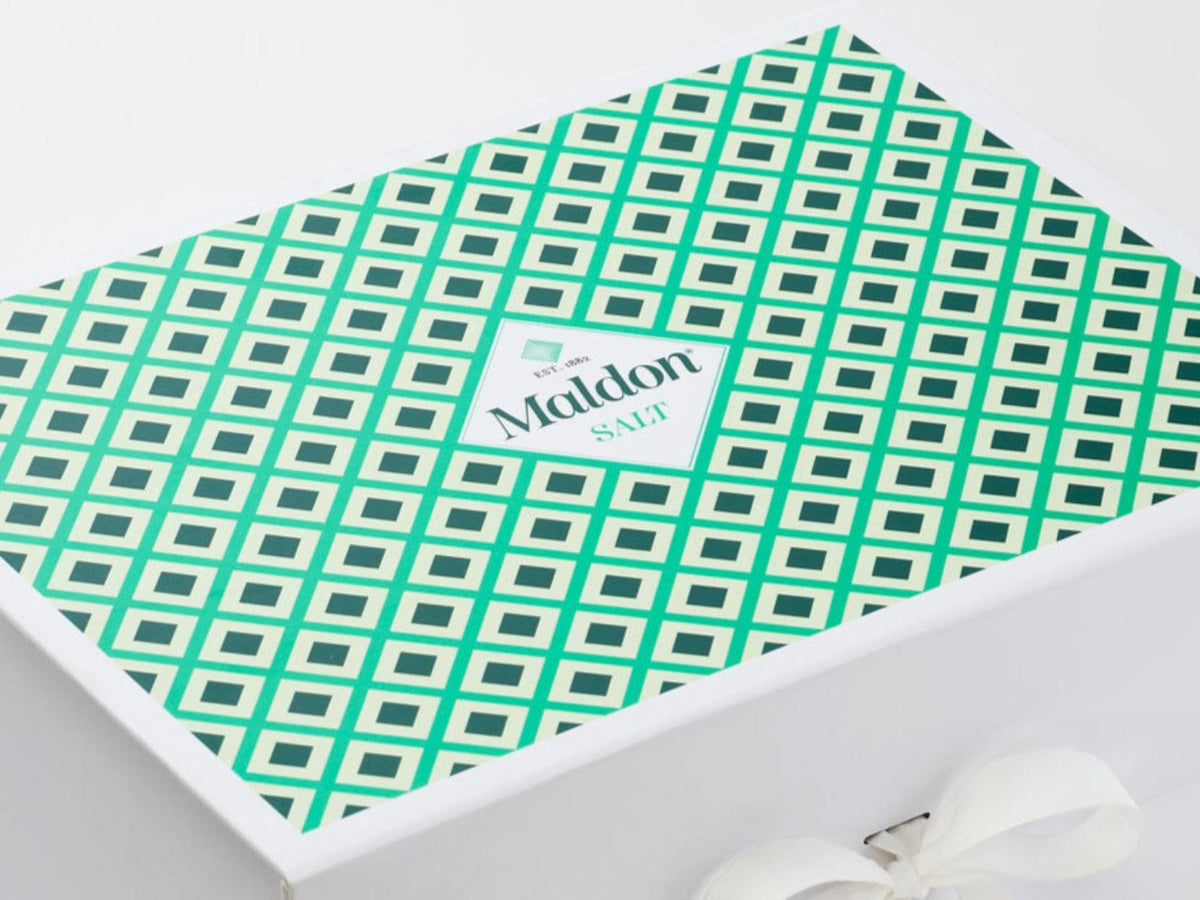 Example of Custom CMYK Digital Print to White Gift Box