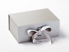 Gold and Silver Marble Ribbon Featured on Silver Gift Box