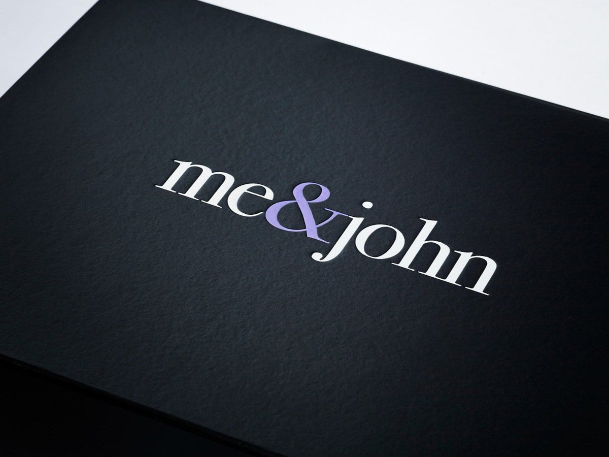 Custom Printed 2 Colour Logo to Black Folding Gift Box from Foldabox