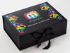 Example of Custom CMYK Digital Print Onto Black Gift Box