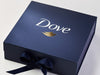 Navy Blue Large Gift Box with 2 Colour Custom Print Design