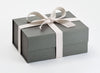 Natural Cotton Ribbon traditionally tied around Naked Grey Gift Box