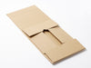 Foldabox Natural Brown Kraft Folded flat gift box with double inner flaps