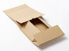 A4 Deep Natural Kraft Folding Gift Box with inner folding flaps