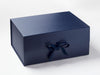 Sample Navy Blue Gift Box with Changeable Ribbon Assembled