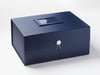 Pearl Dome Closure Featured on Navy Blue A3 Deep Gift Box with Navy Blue Photo Frame