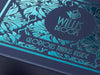 Navy Blue Gift Box With Custom Printed Turquoise Foil Logo