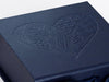 Navy Blue Gift Box with Custom Debossed Design