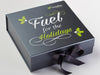 Pewter Luxury Gift Box Featuring Custom 2 Colour Print to Lid