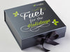 Pewter Luxury Folding Gift Box with Custom 2 Colour Print to Lid