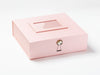 Pale Pink Large Gift Box with Smokey Quartz Closure and Pale Pink Photo Frame