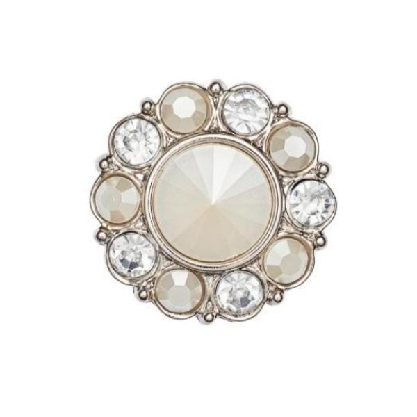 Pearl and Diamond Flower Gemstone Gift Box Closure Sample