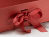 Pearl Red A5 Deep Gift Box with Slots and Changeable ribbon detail