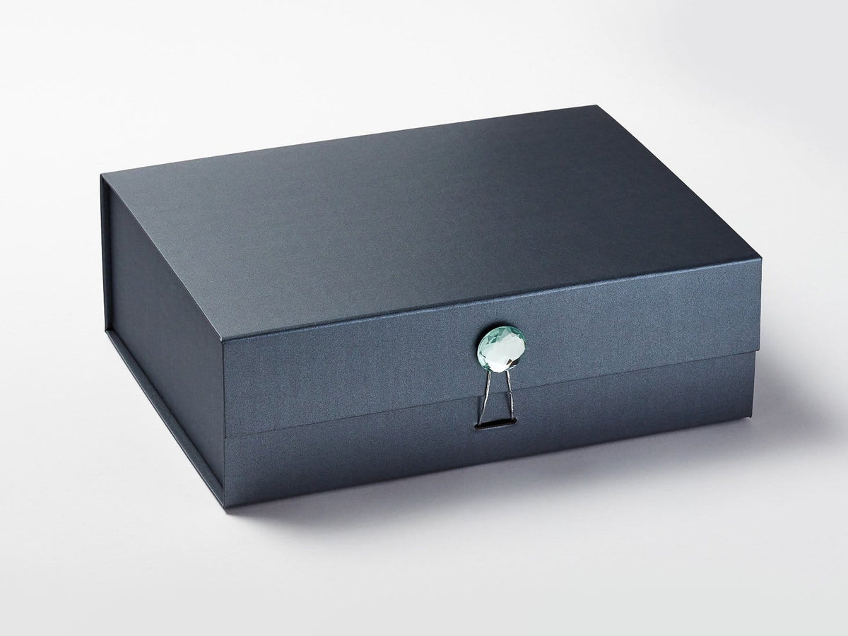 Pewter Gift Box with Mint Green Tourmaline Gemstone Closure