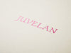 Pink Foil Logo Custom Printed to Ivory Gift Box