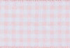 Foldabox UK Pale Pink and White Gingham Ribbon for gift boxes with changeable ribbon
