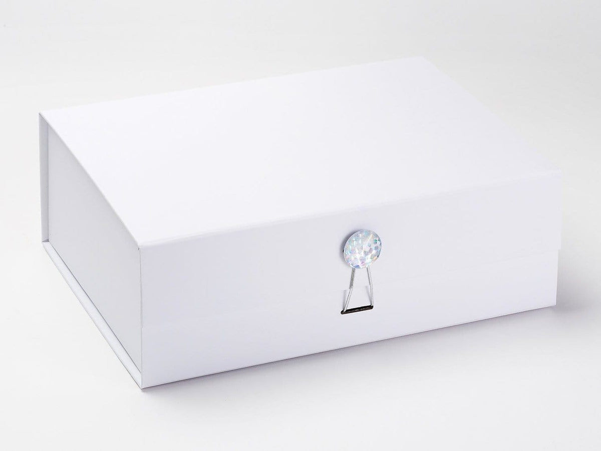 Rainbow Crystal Closure on White A4 Deep Slot Gift Box