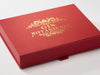 Red A5 Shallow Gift Box with Custom Gold Foil Logo