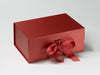 Red Pearl A5 Deep Slot Gift Box with Changeable Ribbon from Foldabox UK
