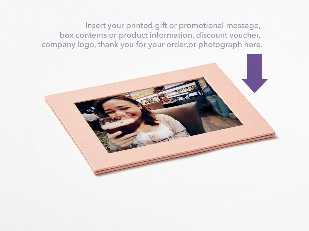 Rose Gold Photo Frame Assembled with Example of Your Own Photograph